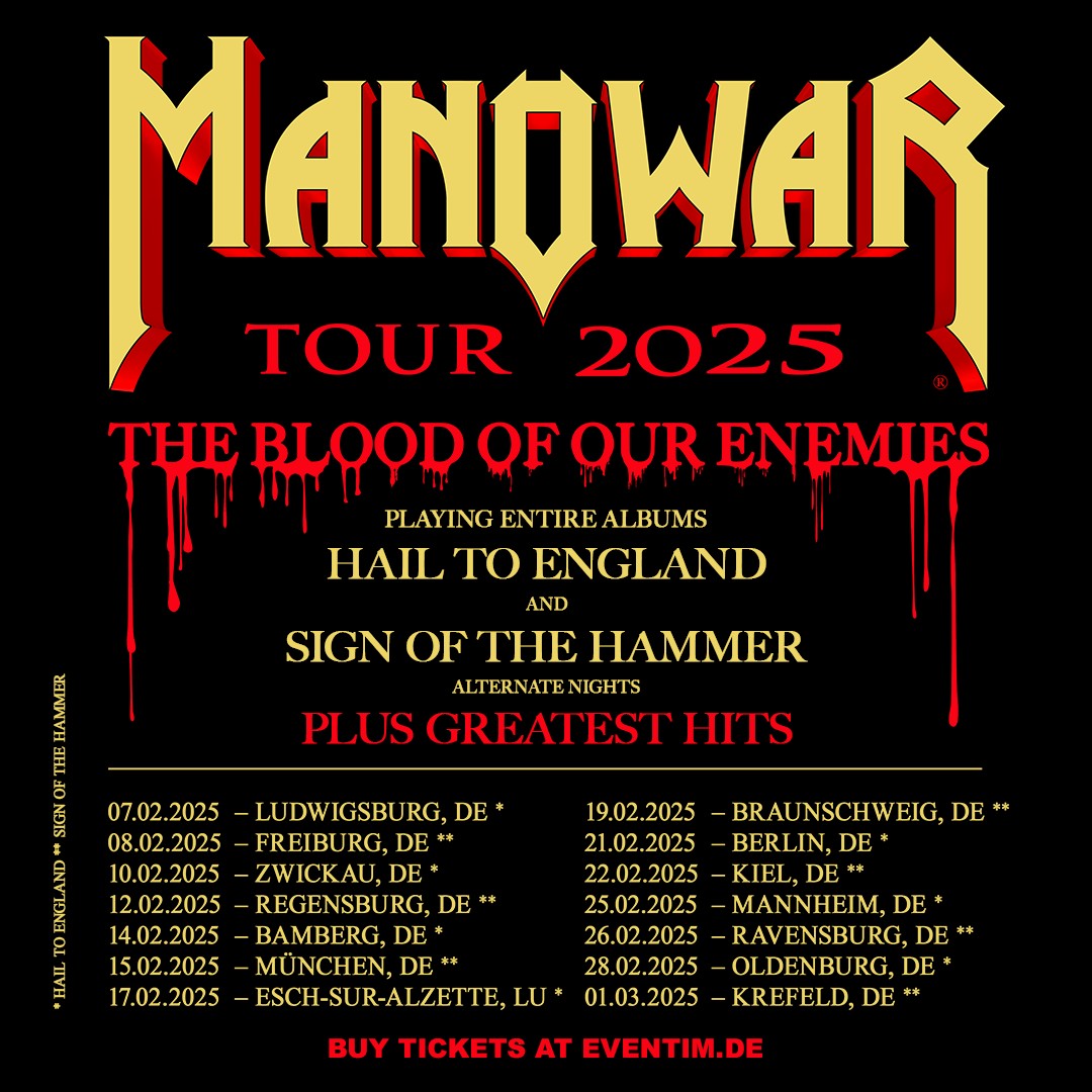 Nuevo disco, gira y regrabación de Manowar