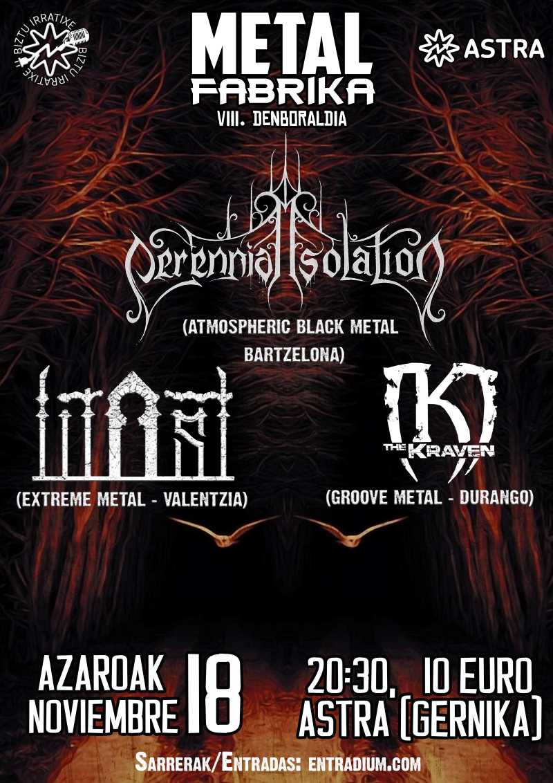 Perennial Isolation en Gernika el 18 de noviembre