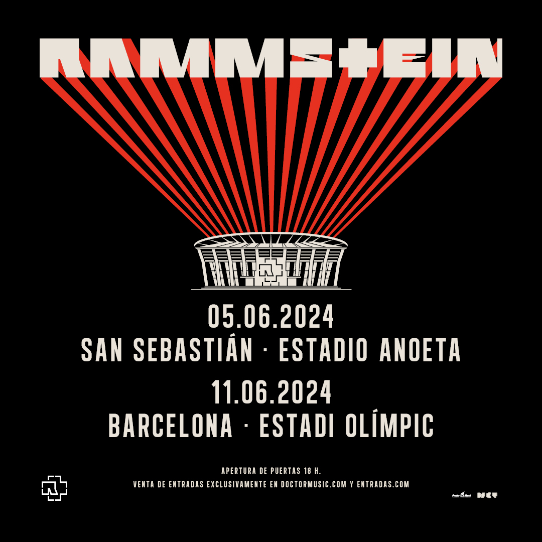 Anunciada la vuelta de Rammstein a España el próximo año 2024 con dos conciertos en San Sebastián y Barcelona.
