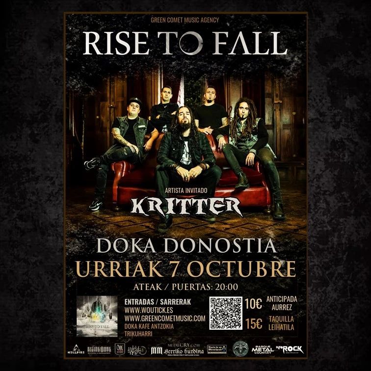 Rise To Fall en San Sebastian el 7 de octubre