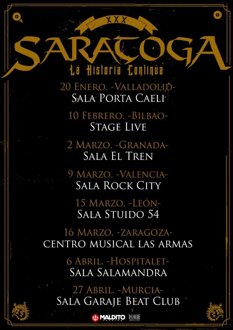 Saratoga sigue anunciando fechas de su gira de 30 aniversario