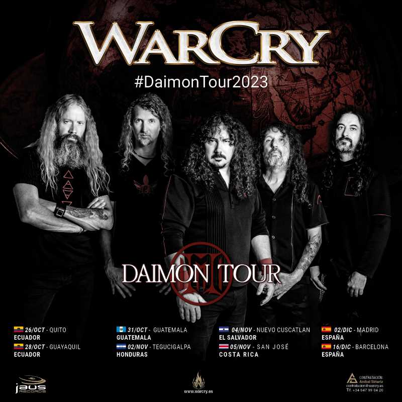 Próximas fechas del “Daimon Tour 2023” de Warcry