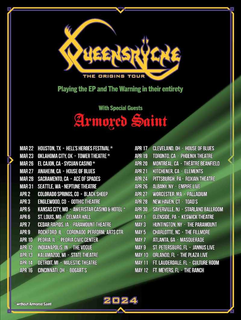 Queensrÿche anuncia “The Origins Tour» por Estados Unidos