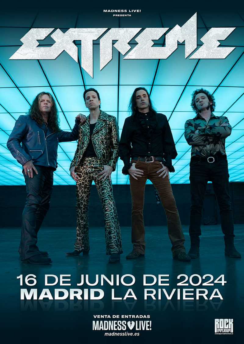 Concierto de Extreme en Madrid el 16 de junio de 2024