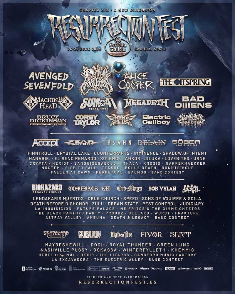 El Resurrection Fest 2024 publica su cartel para su XIX edición
