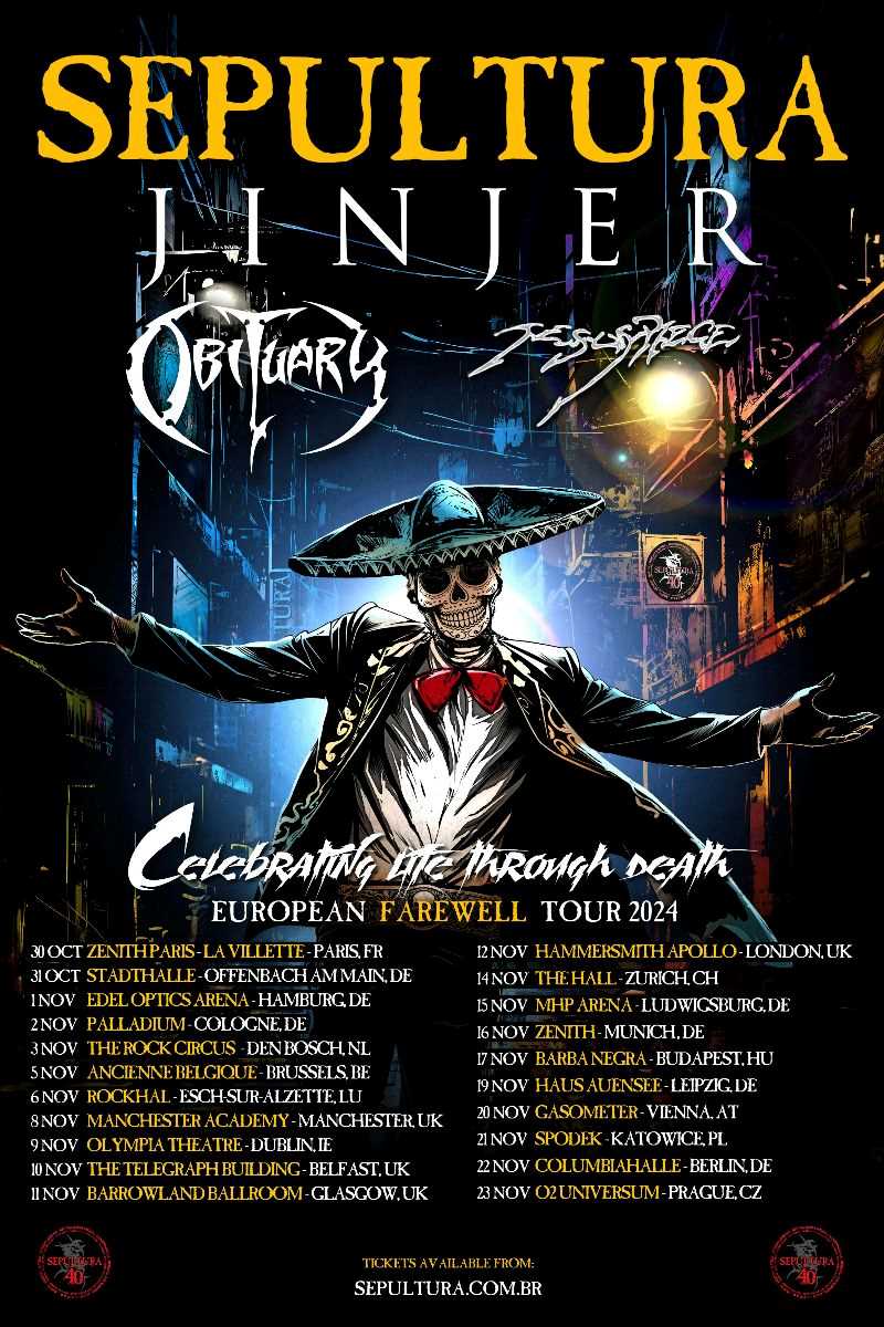 Jinjer como invitados especial en la gira de despedida de Sepultura
