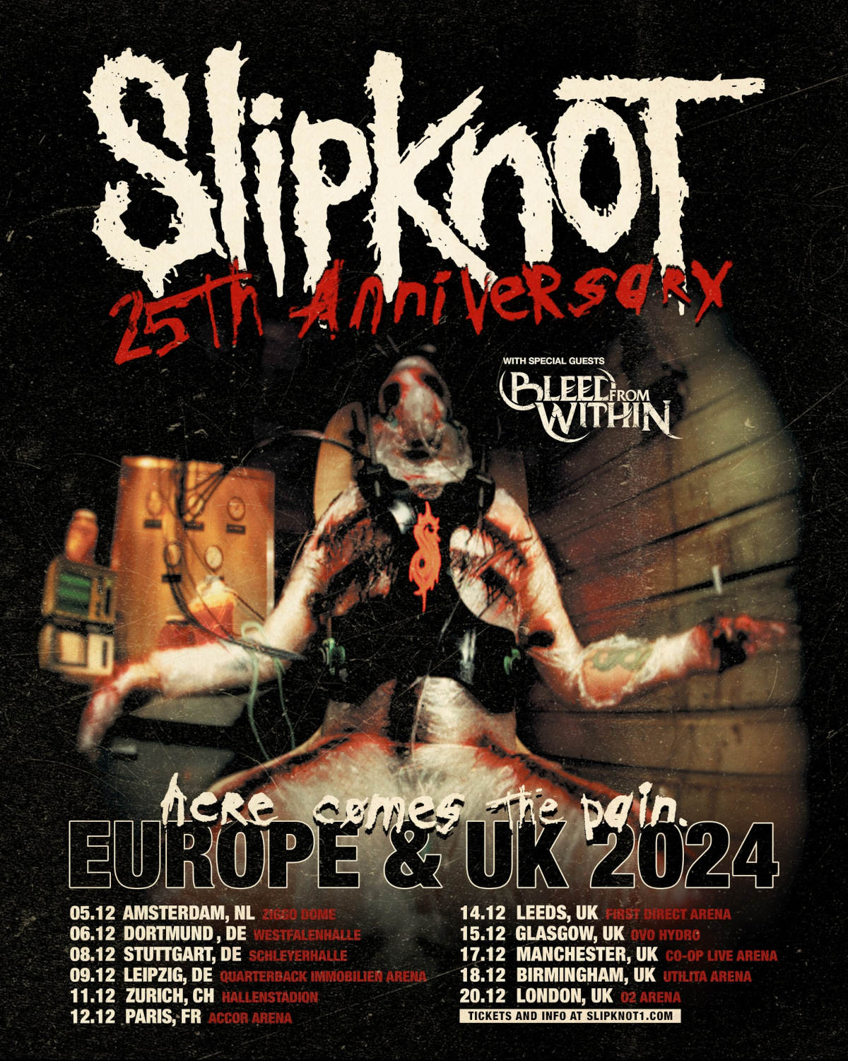 Slipknot han anunciado las primeras fechas de la gira en la que celebrarán el vigésimo quinto aniversario de su álbum debut