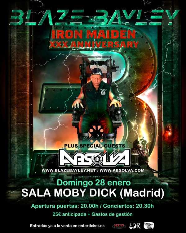 Blaze Bayley en Madrid el próximo día 28 de enero