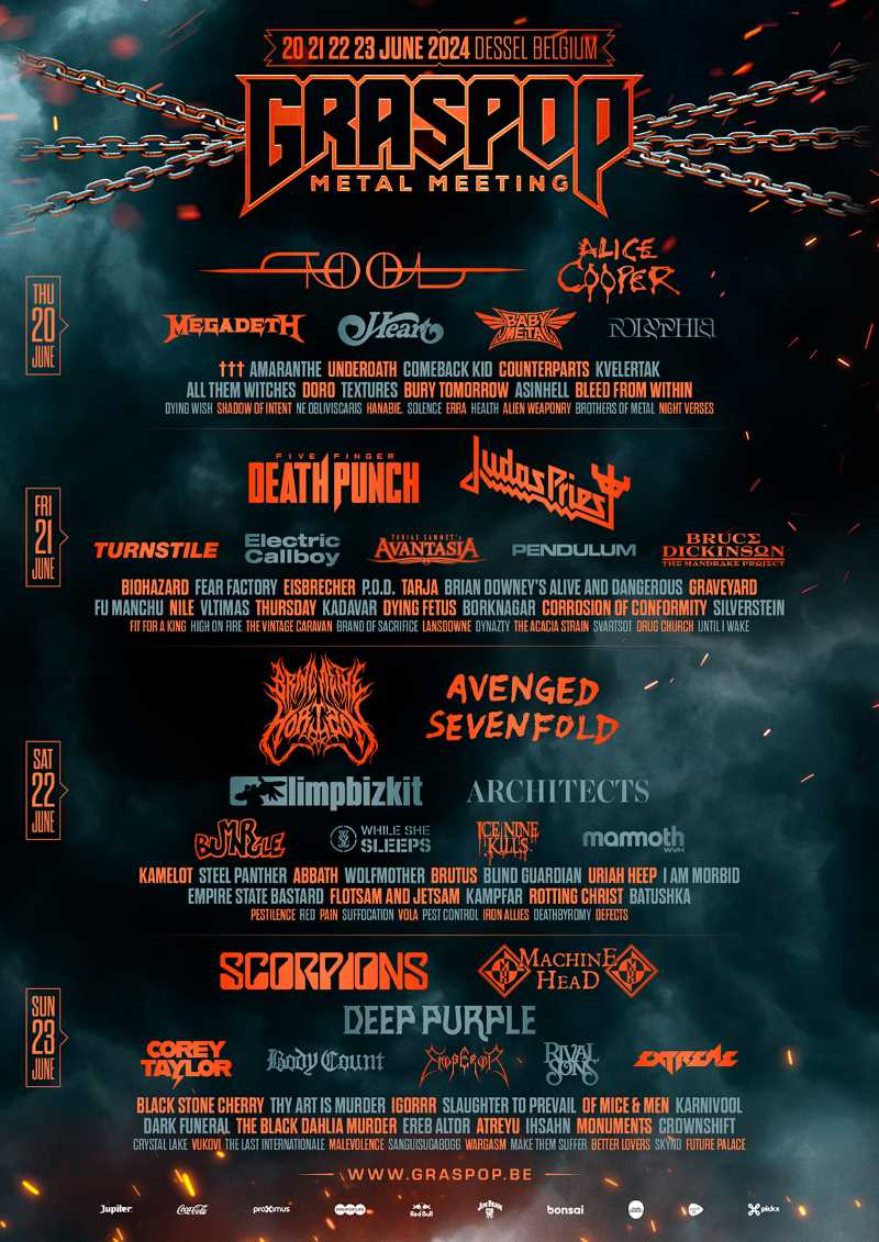 30 nuevas confirmaciones en el Graspop Metal Meeting 2024
