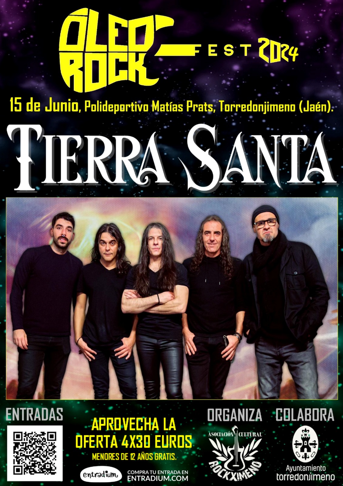 Confirmados los riojanos Tierra Santa como cabezas de cartel del OleoRock Festival 2024.