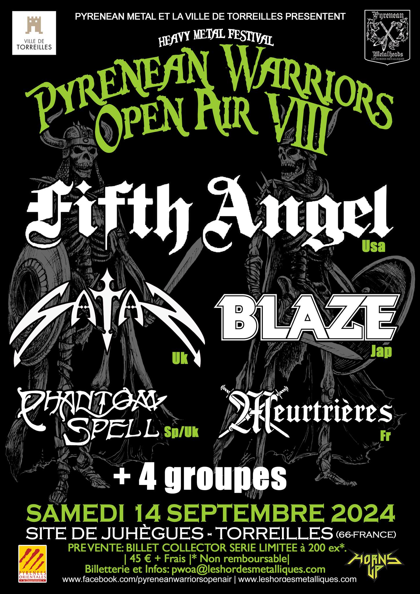 Bandas confirmadas en el Pyrenean Warriors Open Air 2024 del sur de Francia.