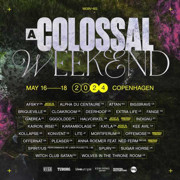 Información del festival A Colossal Weekend 2024 de Dinamarca