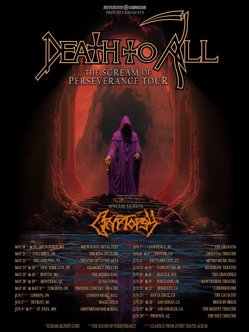 Extensa gira norteamericana de Death To All