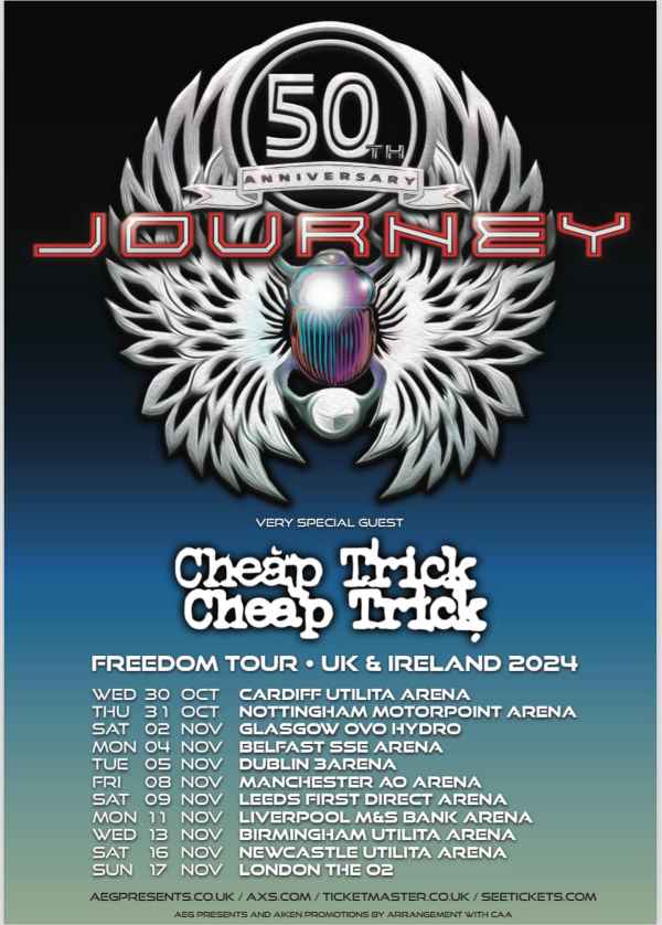 Las leyendas del rock Journey han anunciado una gira por el 50 aniversario por el Reino Unido e Irlanda