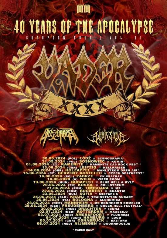 Anuncio de una nueva gira europea de Vader