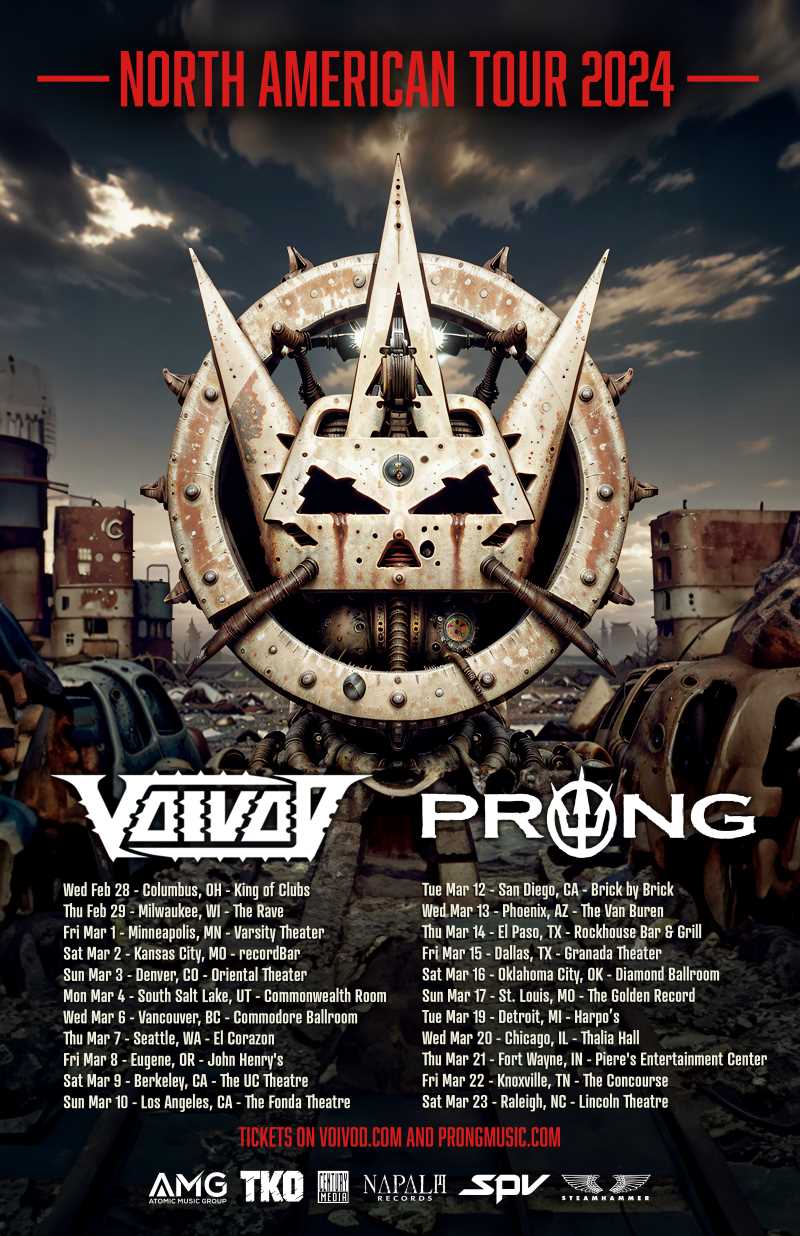 Recordatorio de la gira conjunta de Voïvod y Prong