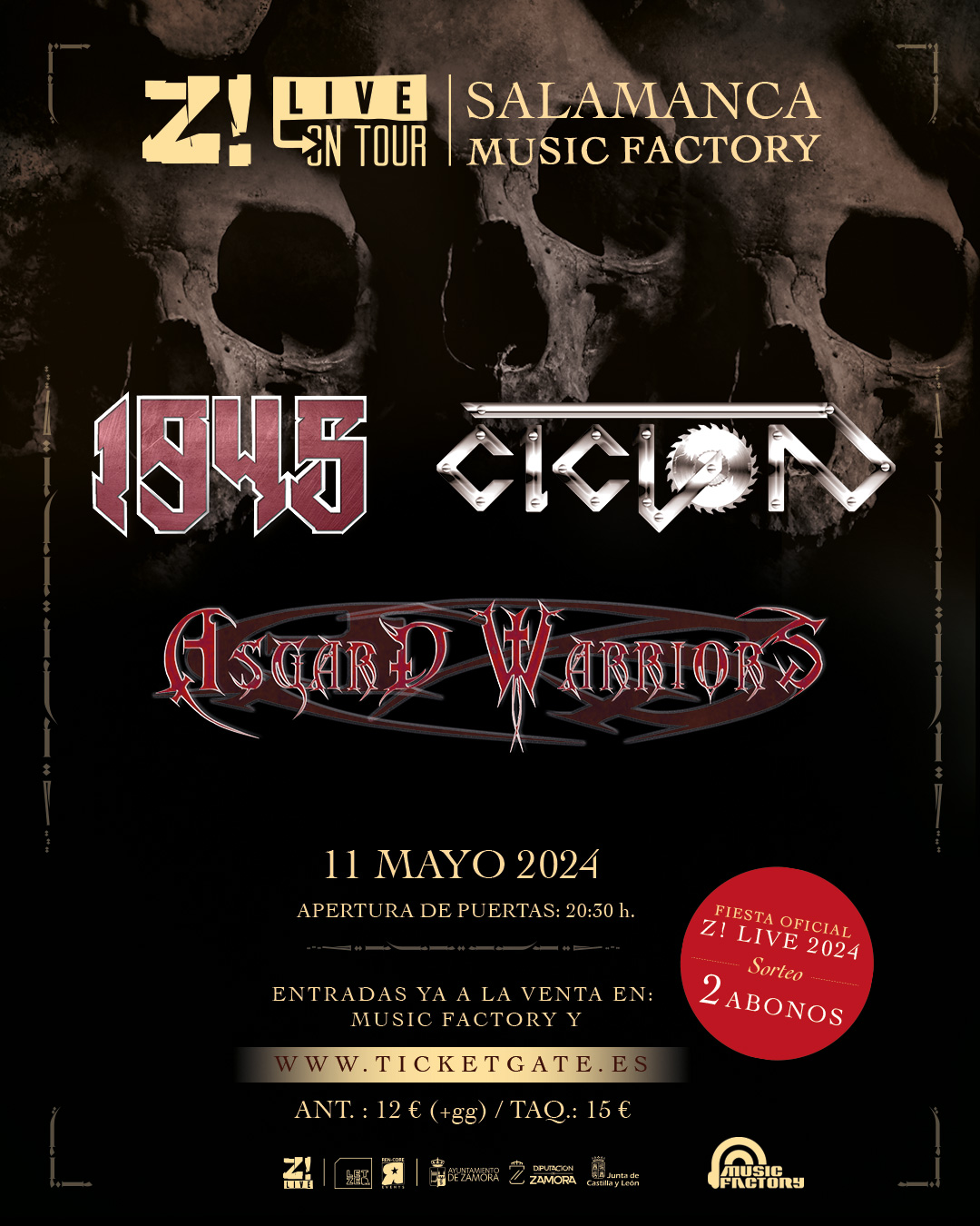 Os recordamos que el próximo 11 de mayo podremos disfrutar del Z! Live On Tour en Salamanca