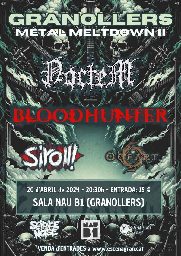 El 20 de abril el Granollers Metal Meltdown en la Sala Nau B1 de Granollers (Barcelona)