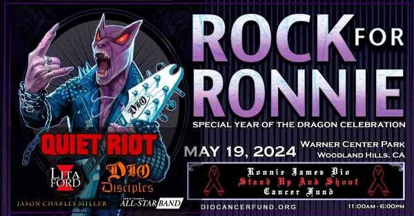 Nuevo concierto homenaje a Ronnie James Dio promovido por su fundación Ronnie James Dio Stand Up & Shout Cancer Fund.