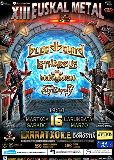 Este sábado 16 de marzo tenemos una cita en el XIII Euskal Metal Fest en Larratxo (Donostia)