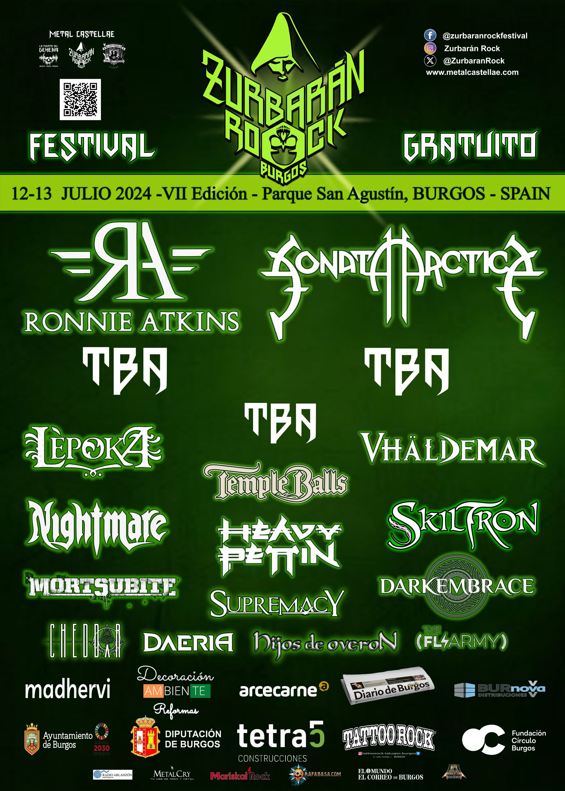 Vhäldemar y Supremacy nuevas confirmaciones del Zurbarán Rock Burgos 2024