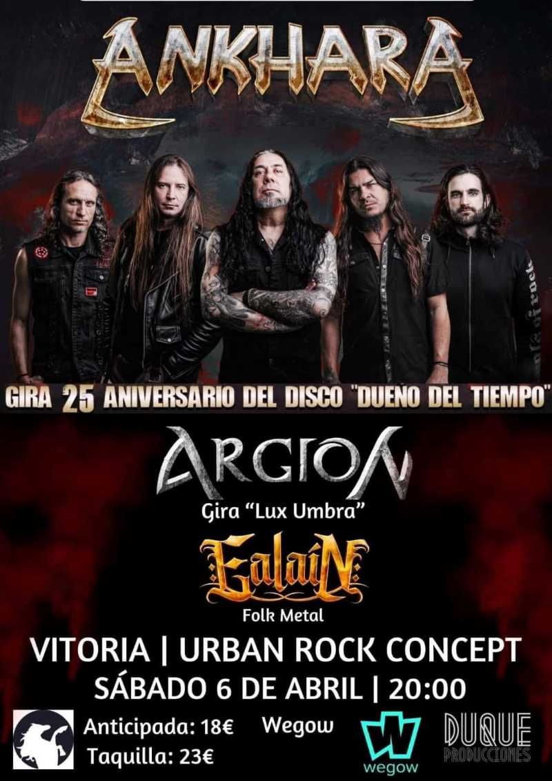 Ankhara en Vitoria este próximo sábado 6 de abril