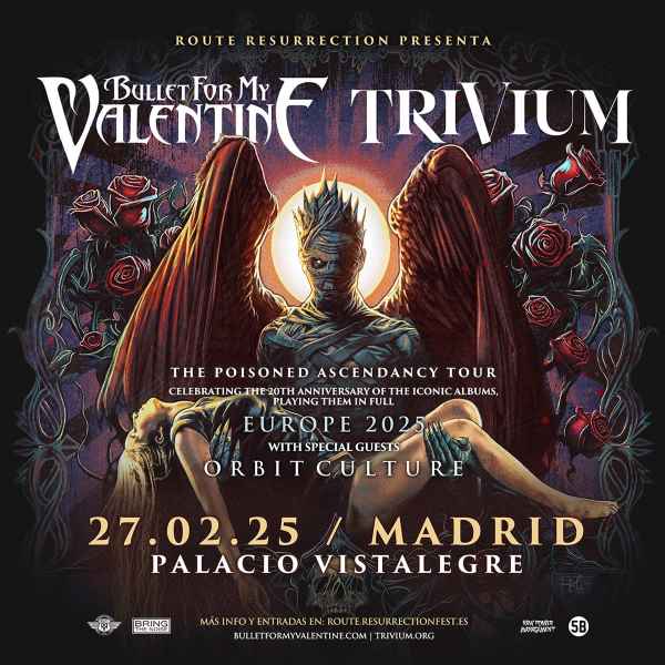 Bullet For My Valentine y Trivium en Madrid el 27 de febrero de 2025