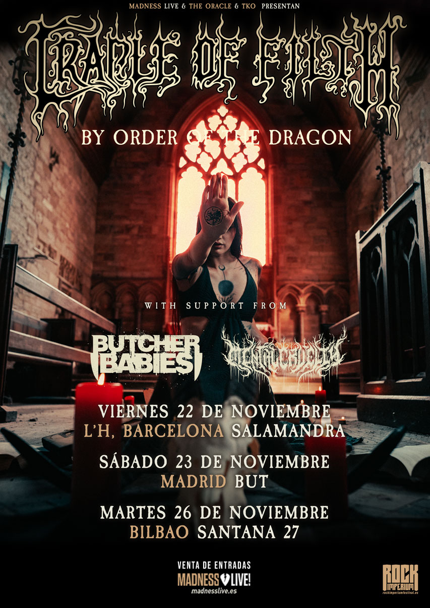 Cradle of Filth regresará la oscuridad en España