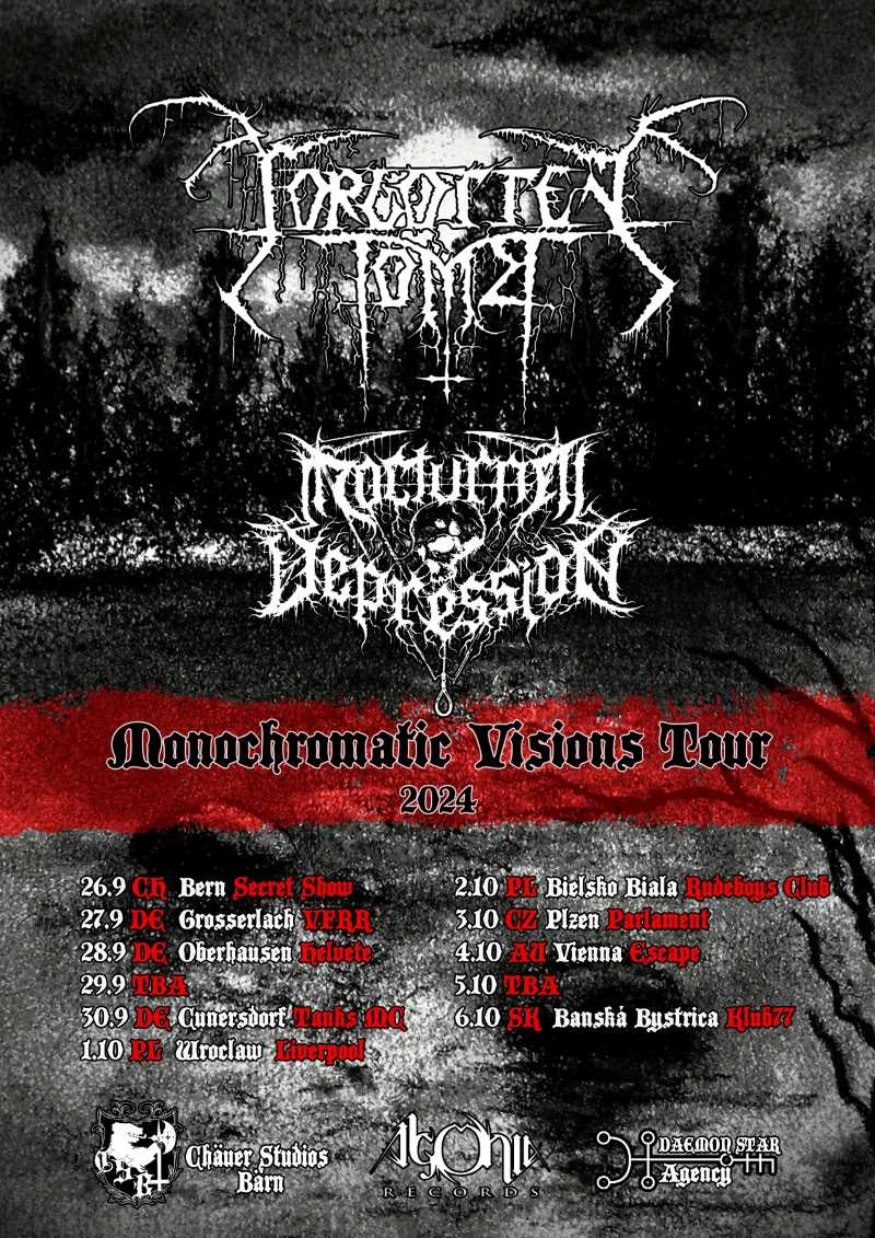 Fechas del tour europeo de Forgotten Tomb llamado “Monochromatic Visions Tour”