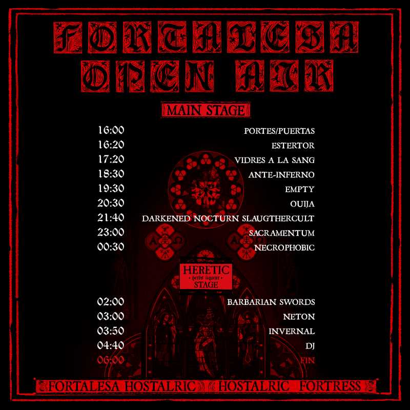 Publicados los horarios del Fortalesa Open Air 2024