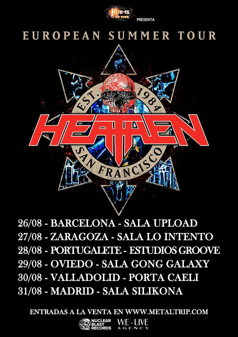Confirmada la gira española de Heathen para finales de agosto