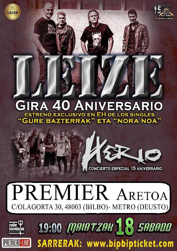 Leize en concierto en Bilbao con su gira de 40 aniversario