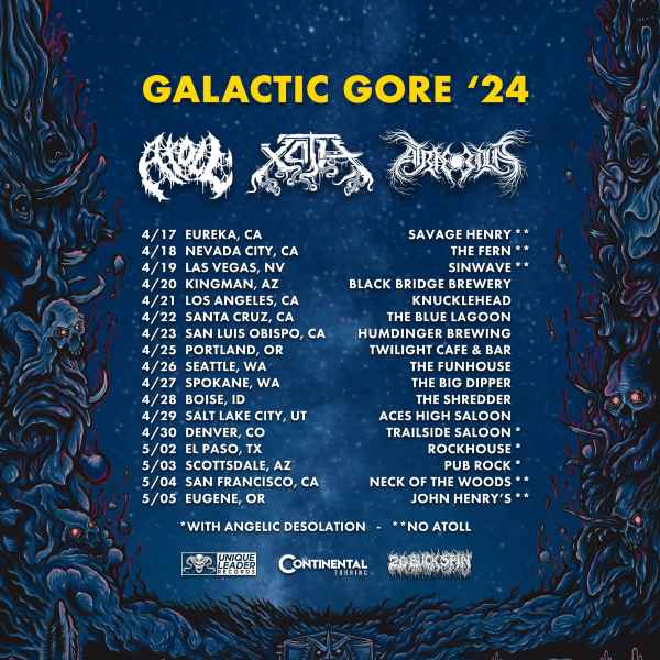 Anuncio de la gira norteamericana de Xoth, la banda de Death/Black técnico