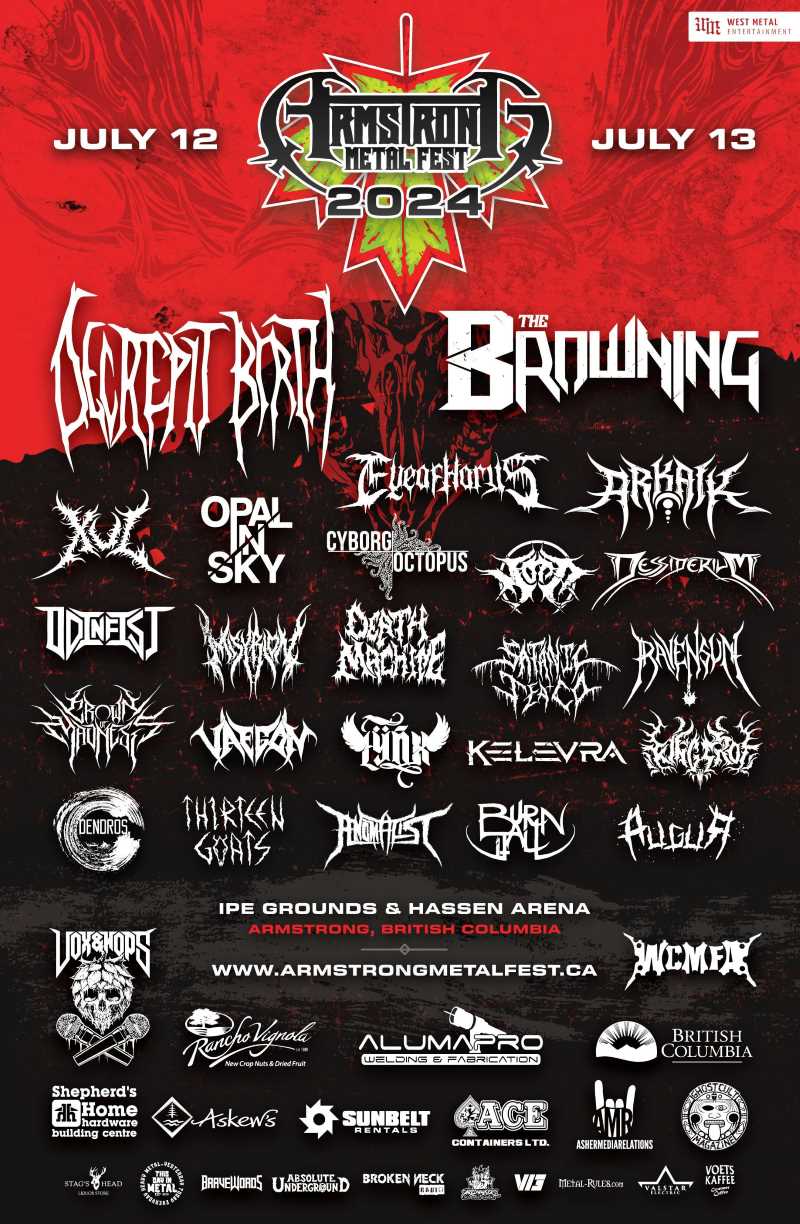 Información del Armstrong MetalFest 2024 de Canadá