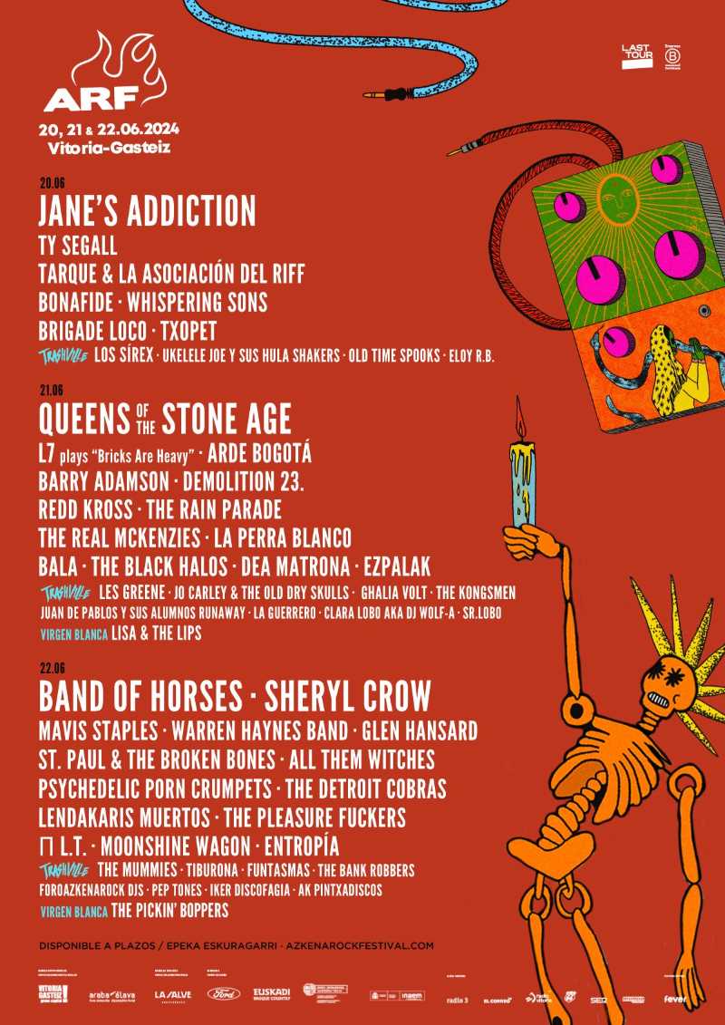 El Azkena Rock Festival 2024 completa cartel y anuncia horarios de los conciertos