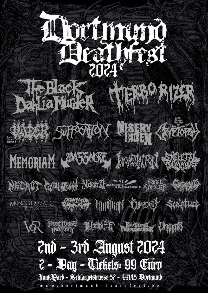 Cartel completo del Dortmund Deathfest 2024