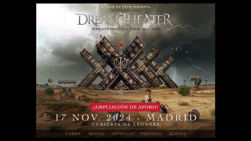 Más información del concierto de Dream Theater de este próximo domingo 17 de noviembre en la Cubierta de Leganés de Madrid