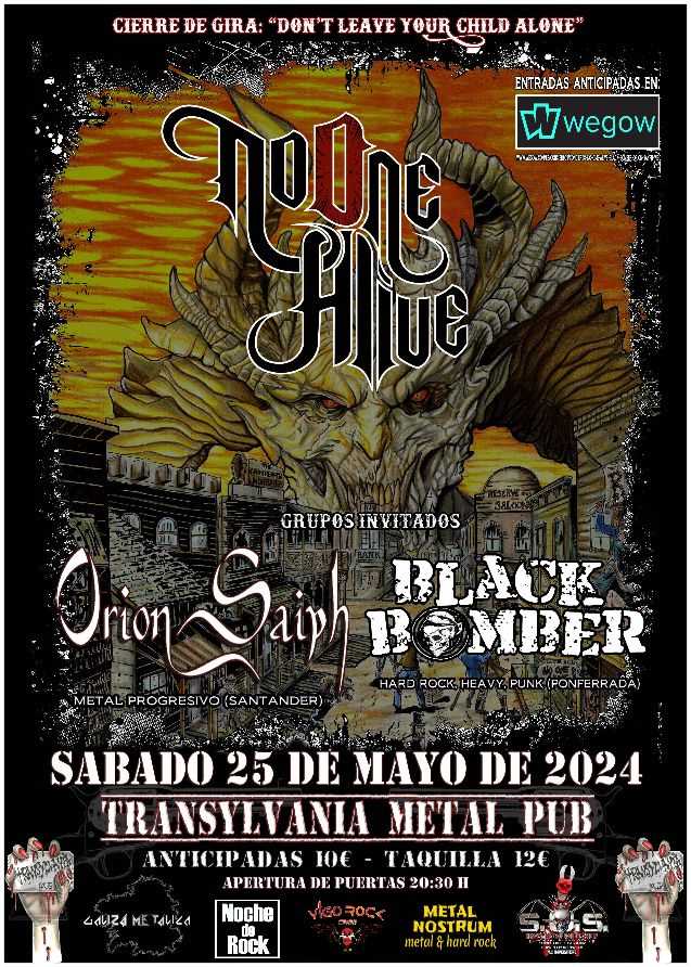 No One Alive en Vigo el sábado 25 de mayo