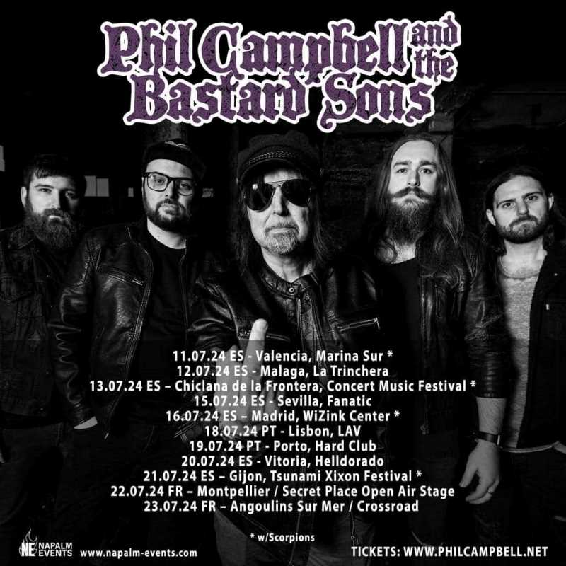 Actualizadas las fechas de gira de Phil Campbell and the Bastard Sons