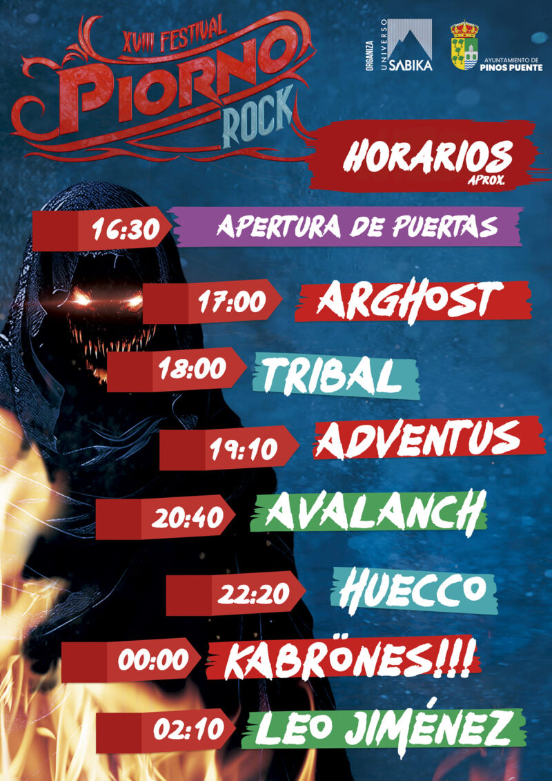 El Piorno Rock 2024 anuncia sus horarios para su próxima edición