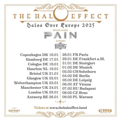 The Halo Effect anuncia las bandas que le acompañaran en su tour europeo