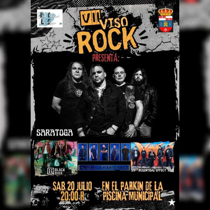 Cartel del VII Viso Rock para el 20 de julio en el Viso de San Juan (Toledo)