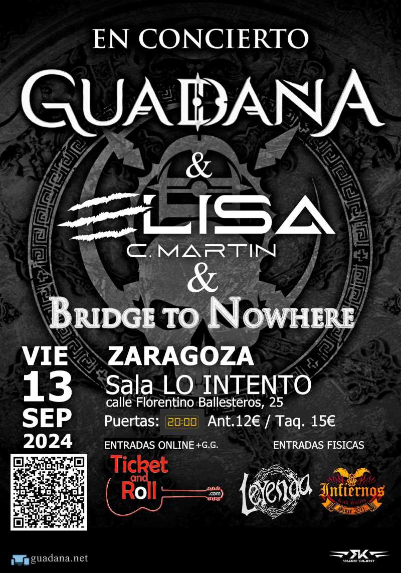 Guadaña con Elisa C. Martín y Bridge To Nowhere en Zaragoza