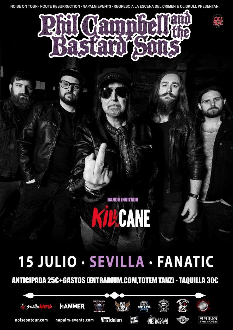 Phil Campbell and the Bastard Sons en Sevilla el 15 de julio
