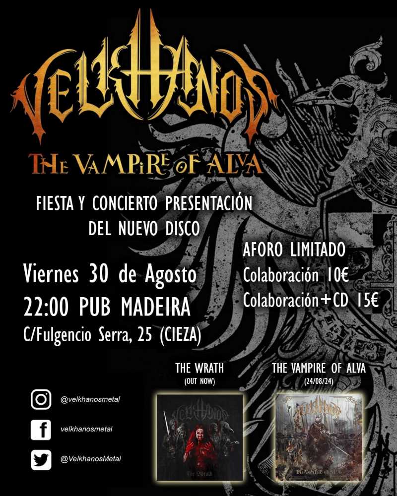 Velkhanos presentará su nuevo disco en Cieza el 30 de agosto