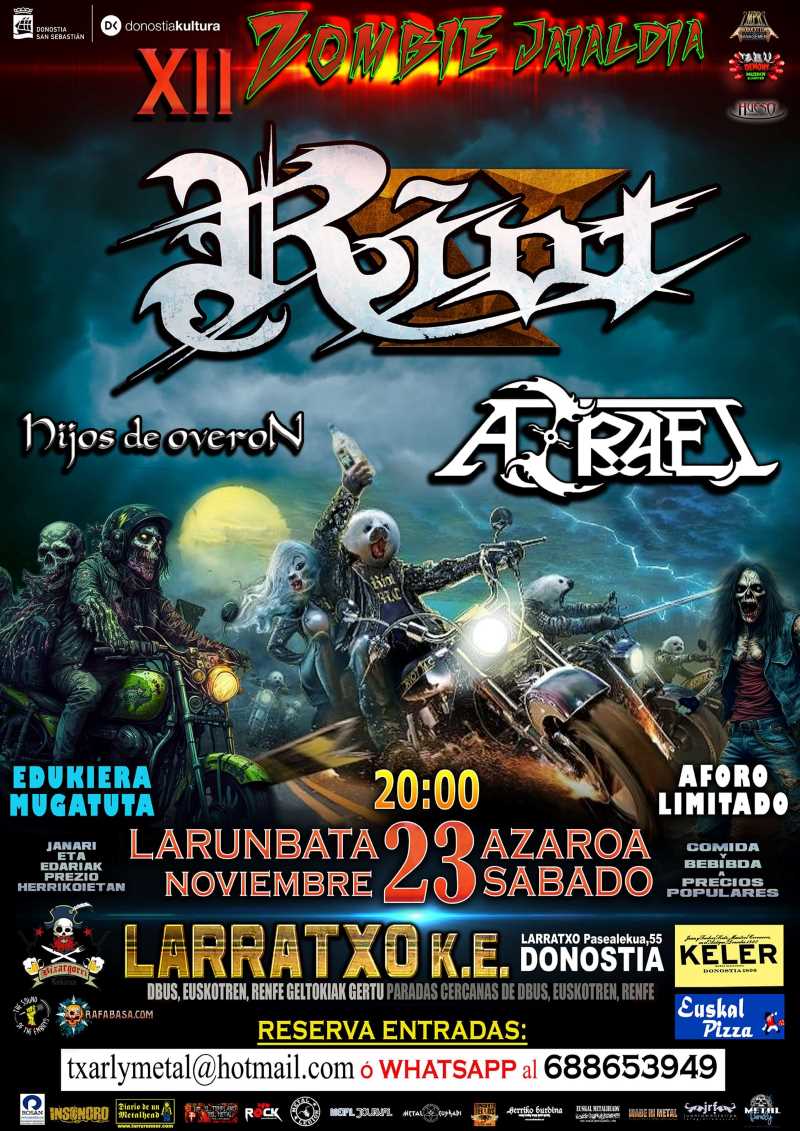 Nueva edición de Zombie Jaialdia con Riot V como cabezas