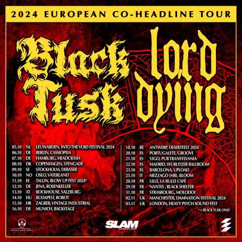 Black Tusk hacen las maletas y regresan a Europa para una gira conjunta de un mes con Lord Dying.