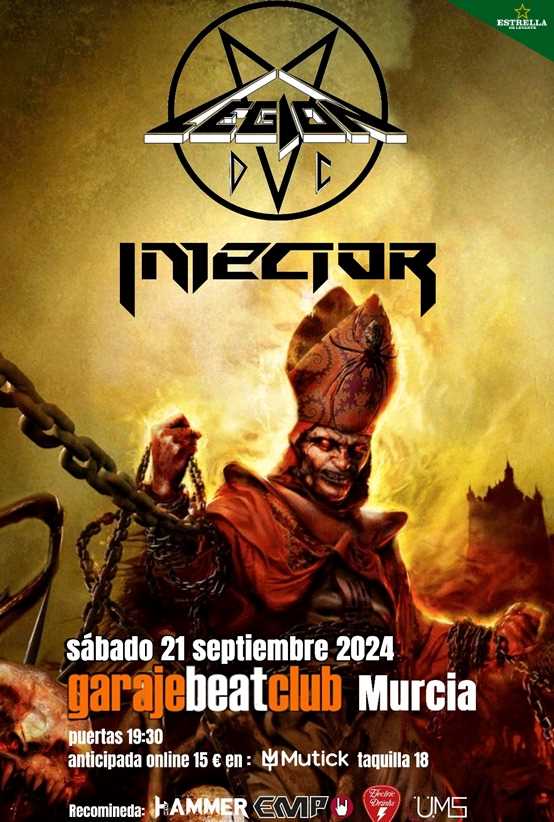 Legion DC con Injector en concierto en Murcia el 21 de septiembre