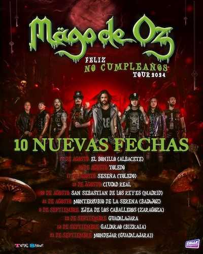 Mägo De Oz presenta fechas nuevas de su “Feliz No Cumpleaños Tour 2024”