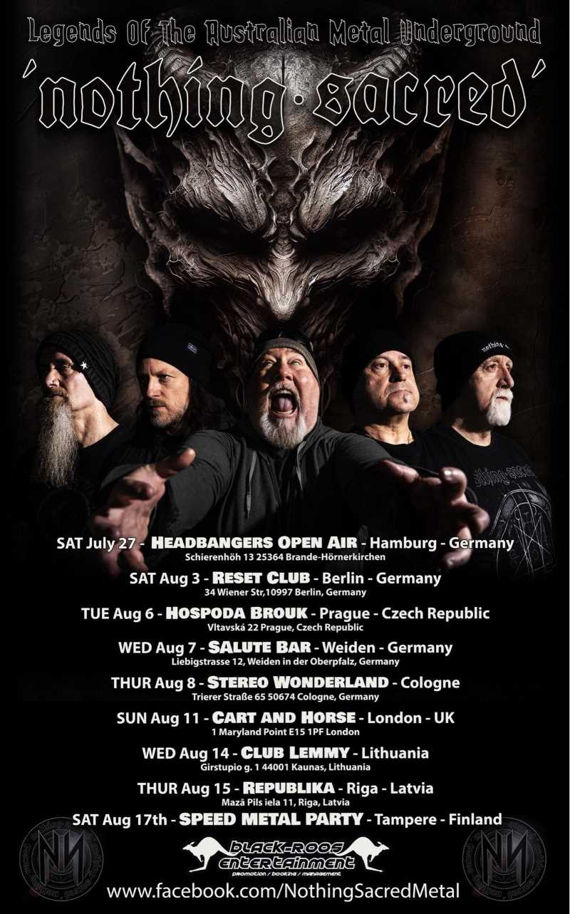 Confirmado el tour europeo de los australianos Nothing Sacred